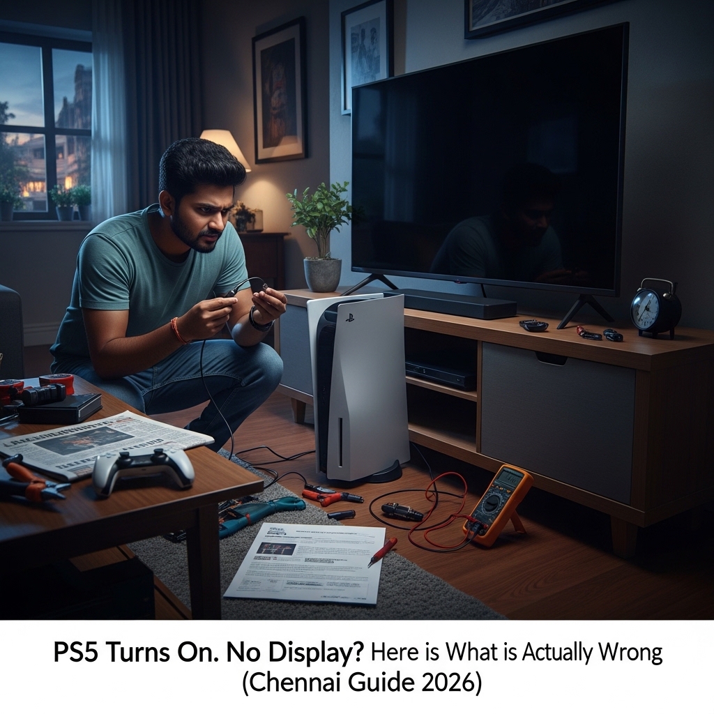 PS5 Turns On. No Display? Here is What is Actually Going Wrong (Chennai Guide 2026)